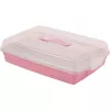 CURVER fiambrera rectangular para tartas 45x29,5x11,1 cm rosa