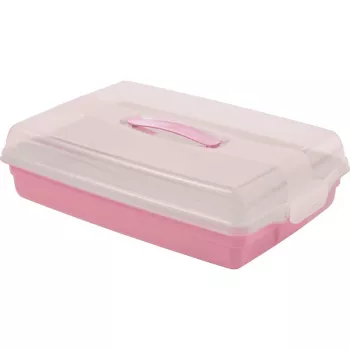 CURVER fiambrera rectangular para tartas 45x29,5x11,1 cm rosa