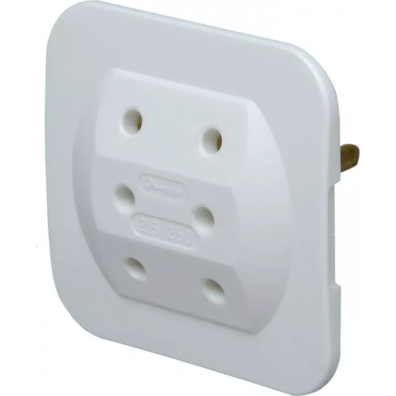 Kopp 174902005 conector macho europeo Type-C, blanco, 2,5 A, 250 V, bornes de tornillo, automontaje