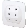 Kopp 174902005 conector macho europeo Type-C, blanco, 2,5 A, 250 V, bornes de tornillo, automontaje
