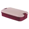 CURVER Lunch&Go recipiente rectangular para alimentos con cubiertos 1,4L morado