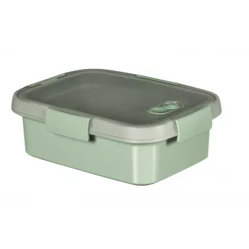 CURVER caja de almacenamiento para alimentos Lunch rectangular 1L Smart Eco To Go 20x15x7cm verde suave