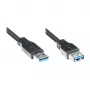 Good Connections cable de extensión USB 3.0, conector macho Type-A a conector hembra Type-A, negro, 3 m 2711-S03
