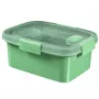 CURVER set de recipientes para alimentos Lunch rectangular 1,2L Smart Eco To Go 20x15x9cm verde suave