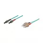 Good Connections cable de parcheo de fibra óptica SC/ST dúplex OM3 multimodo, 50/125µm, LSZH, 2m, aguamarina