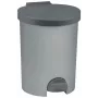 CURVER cubo de basura de pedal 15L acero inoxidable plateado cierre suave rectangular