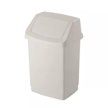 CURVER Click-it cubo de basura de pedal 50L, blanco, 38,5x33,5x63,5 cm