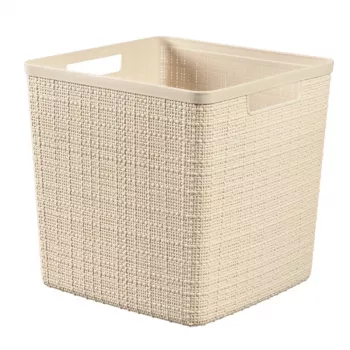 CURVER cesta Jute cuadrada 17L 28x28x27 cm crema