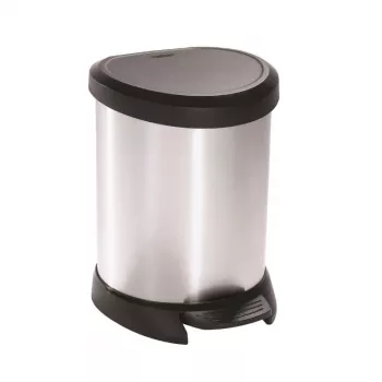 CURVER cubo de basura de pedal Deco Bin 5L plateado