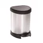 CURVER cubo de basura de pedal Deco Bin 5L plateado
