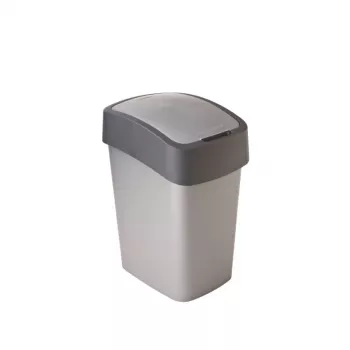 CURVER Flip Bin 25L cubo de basura plata/gris