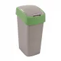 CURVER Flip Bin 45L cubo de basura plata/verde