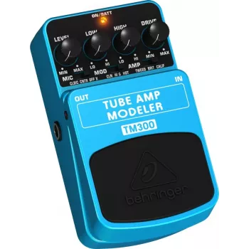 Behringer TM300 Tube Amp Modeler pedal de efectos para guitarra eléctrica, azul/negro