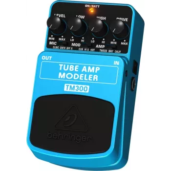 Behringer TM300 Tube Amp Modeler pedal de efectos para guitarra eléctrica, azul/negro