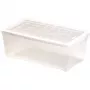Curver Textile Box 5,7L caja de almacenamiento transparente con tapa, 34,3 x 19,5 x 12,5 cm