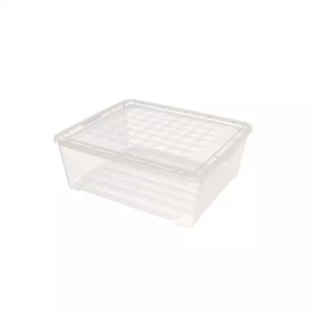 CURVER caja textil con tapa, 10L, transparente, 34,2 x 29,7 x 12,5 cm