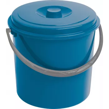 CURVER cubo con tapa 16L azul