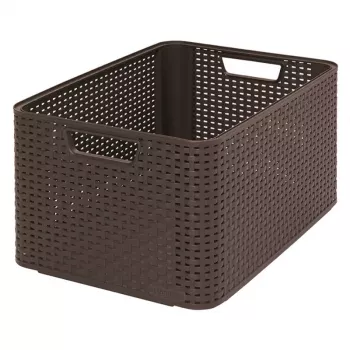 CURVER caja Style L 43,6 x 32,6 x 23 cm caja de almacenamiento marrón oscuro