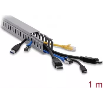Delock canaleta para cables 30 x 40 mm - longitud 1 m gris
