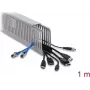Delock canaleta para cables 40 x 100 mm, longitud 1 m, gris