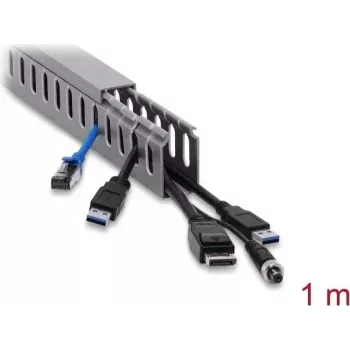 Delock canaleta para cables 25 x 45 mm, longitud 1 m, gris