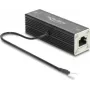 Delock protección contra sobretensiones de red RJ45 Cat.6A, compatible con PoE++, 10 Gbps, apantallada, negra