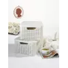 CURVER Style M caja de almacenamiento con tapa, 39,3 x 29,3 x 18,7 cm, crema, 21,6L, plegable