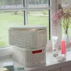 CURVER Style M caja de almacenamiento con tapa, 39,3 x 29,3 x 18,7 cm, crema, 21,6L, plegable