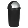 CURVER Bullet 50L cubo de basura negro/plata