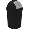 CURVER Bullet 50L cubo de basura negro/plata