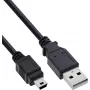 InLine® cable mini USB 2.0, USB-A macho a Mini-B macho, negro, 2 m
