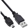 InLine cable USB 2.0 Mini, USB-A a Mini-B, negro, 3m