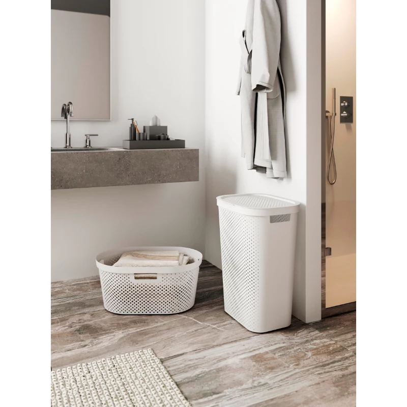 CURVER Infinity cesto de ropa de material reciclado 40L 59x39x27cm gris