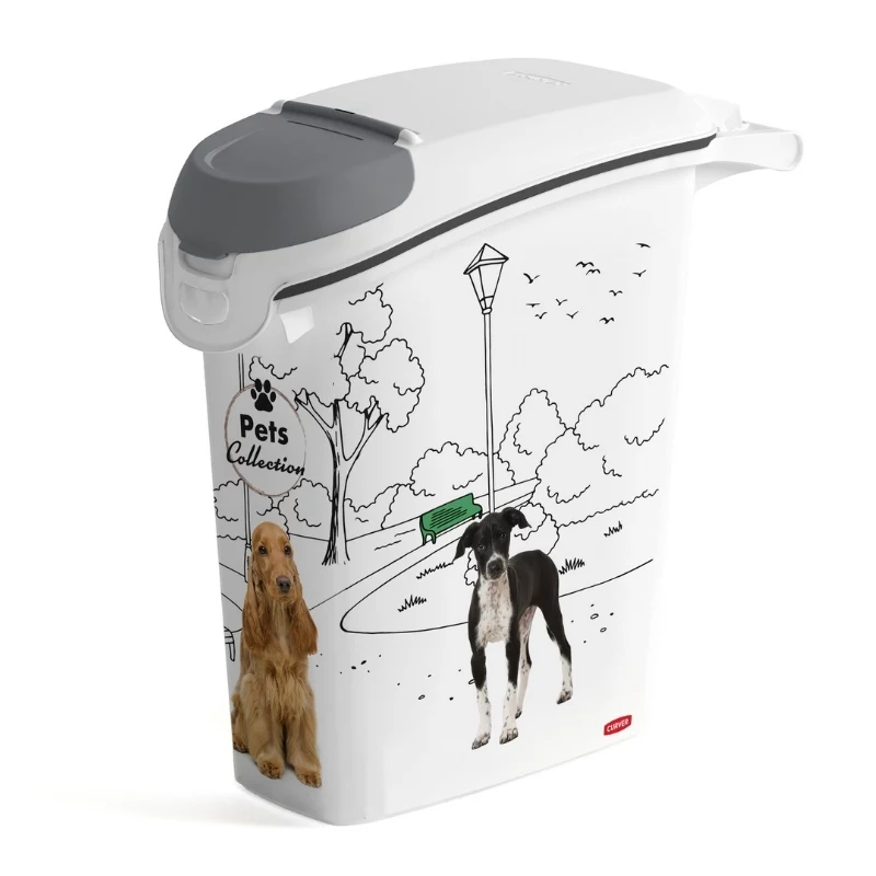 CURVER Pets Life recipiente de almacenamiento de comida para perros 10kg 23L hermético plástico