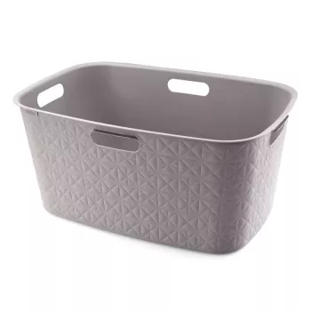 CURVER Softex 45L Cesto de ropa, Marrón grisáceo, 57x37x27cm