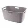 CURVER Softex 45L Cesto de ropa, Marrón grisáceo, 57x37x27cm