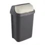 KEEEPER Rasmus 10L Cubo de basura con tapa giratoria, Grafito