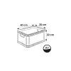Caja de transporte keeeper Robert 20L, 40 x 30 x 22 cm, grafito, capacidad de carga hasta 30 kg
