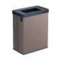 CURVER Cubo de basura rectangular metalizado Verto Recycle 54L Pearl Pink