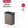 CURVER Cubo de basura rectangular metalizado Verto Recycle 54L Pearl Pink
