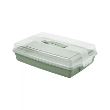 Curver fiambrera rectangular para tartas 45x29,5x11,1 cm verde