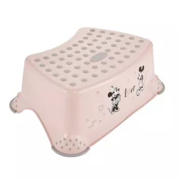 keeeper Tomek escalón infantil Minnie Mouse, 40,5 x 28,5 x 14 cm, rosa, capacidad de carga 120 kg, antideslizante