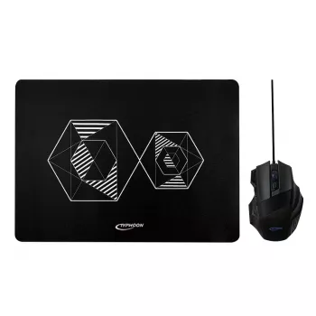Set combo gaming TYPHOON TI019, ratón + alfombrilla
