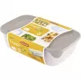 Curver Fresh & Go set de cajas de almacenamiento, 3 recipientes rectangulares, 2L + 1L + 0,5L, transparentes con tapas herméticas de colores