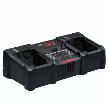 Bosch EXAL18V2-320 (C) cargador rápido doble para baterías de 18V Li-Ion, 16A, Active Air Cooling, compatible con Bluetooth