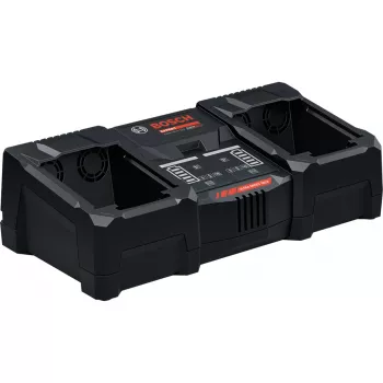 Bosch EXAL18V2-320 (C) cargador rápido doble para baterías de 18V Li-Ion, 16A, Active Air Cooling, compatible con Bluetooth