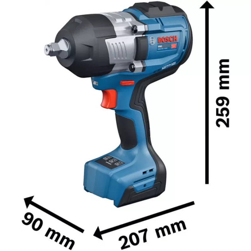 Bosch GDS18V-1400 BITURBO Brushless llave de impacto a batería 3/4 pulgadas (Solo, L-Boxx)