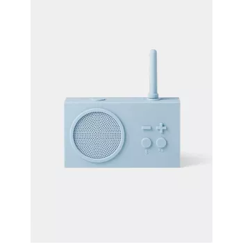 Lexon Tykho 3 radio FM portátil y altavoz Bluetooth azul claro