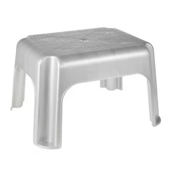 KEEEPER taburete Tim 36,5 x 30 x 24 cm plata claro, bambú con certificación FSC, 150 kg de capacidad de carga