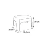 KEEEPER taburete Tim 36,5 x 30 x 24 cm plata claro, bambú con certificación FSC, 150 kg de capacidad de carga